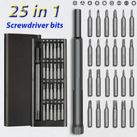 screwdriver kit 24pcs precision magnetic bits diy dismountable screw driver set toolbox for xiaomi smart phone repair hand tools