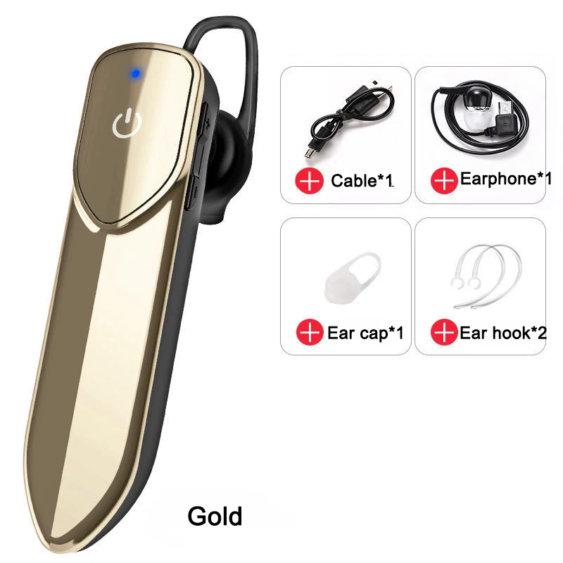 Gold Mouseme Bluetooth наушники с микрофоном свободные руки беспроводные наушники спортивные беспроводные наушники Bluetooth гарнитура микрофон - Цвет: Gold