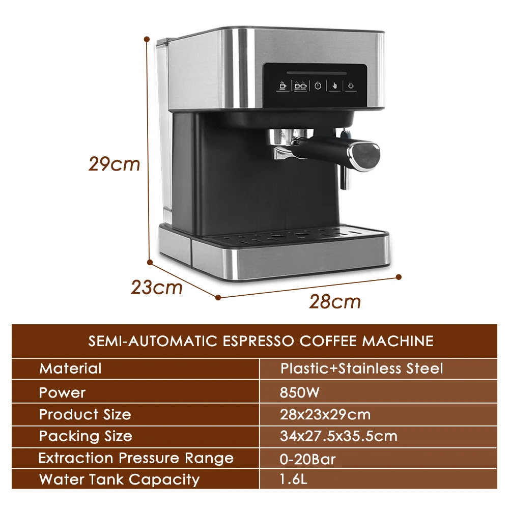 Кофеварка ITOP 20 бар машина для итальянского эспрессо со вспенивателем молока