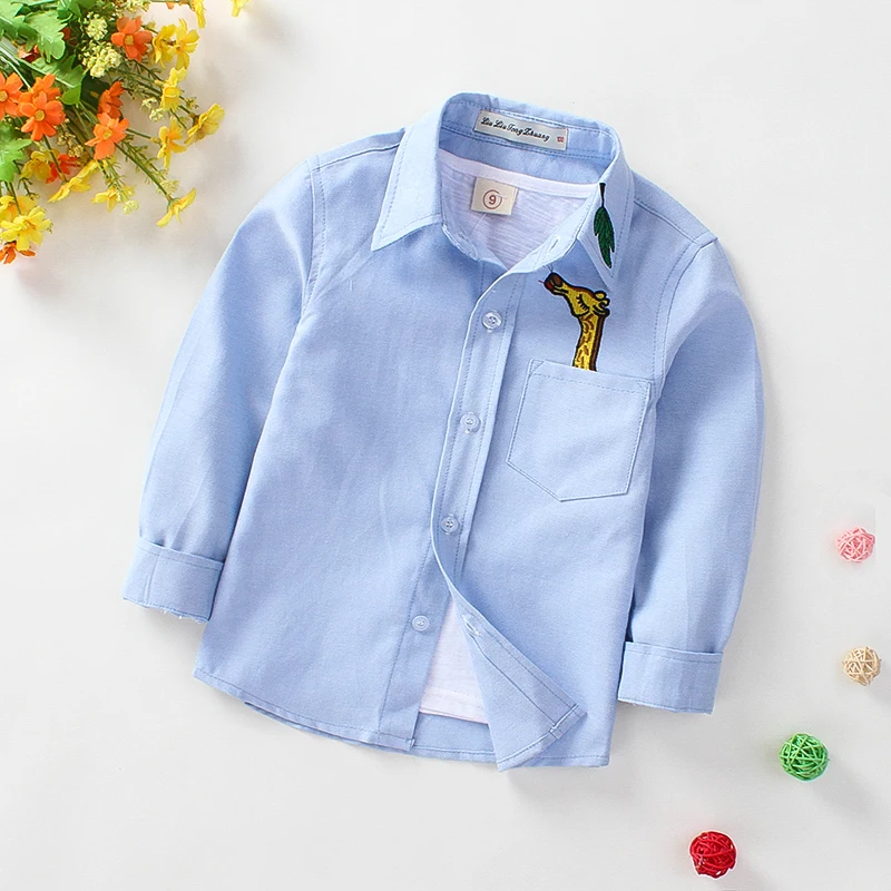 Весенняя детская одежда 2021 рубашки для мальчиков однотонная тонкая хлопковая