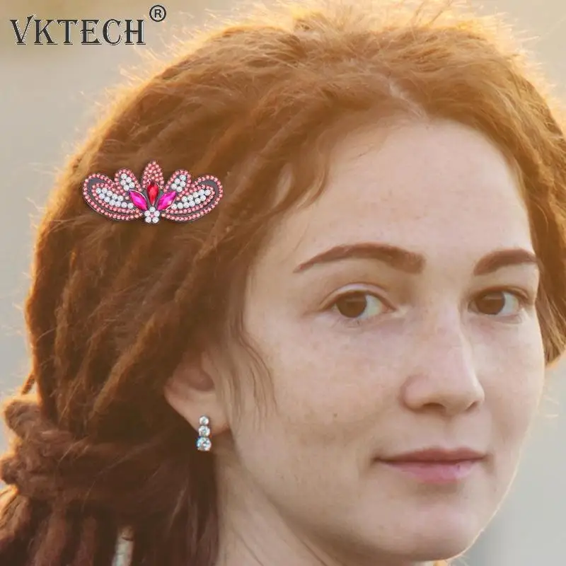 3 шт. DIY алмазная живопись заколка для волос Алмазная вышивка бабочка стразы