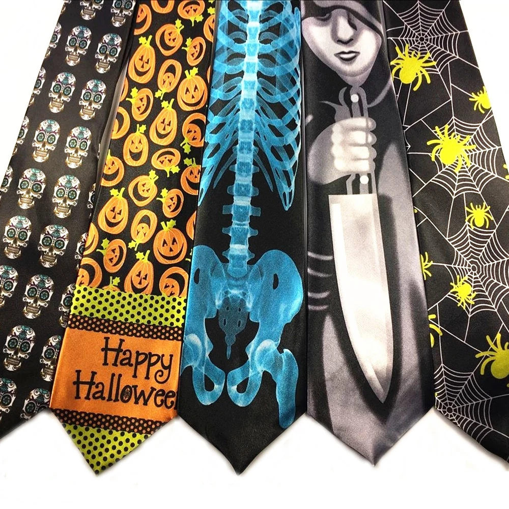 Галстук для Хэллоуина модные галстуки мужчин и детей галстук рождественского