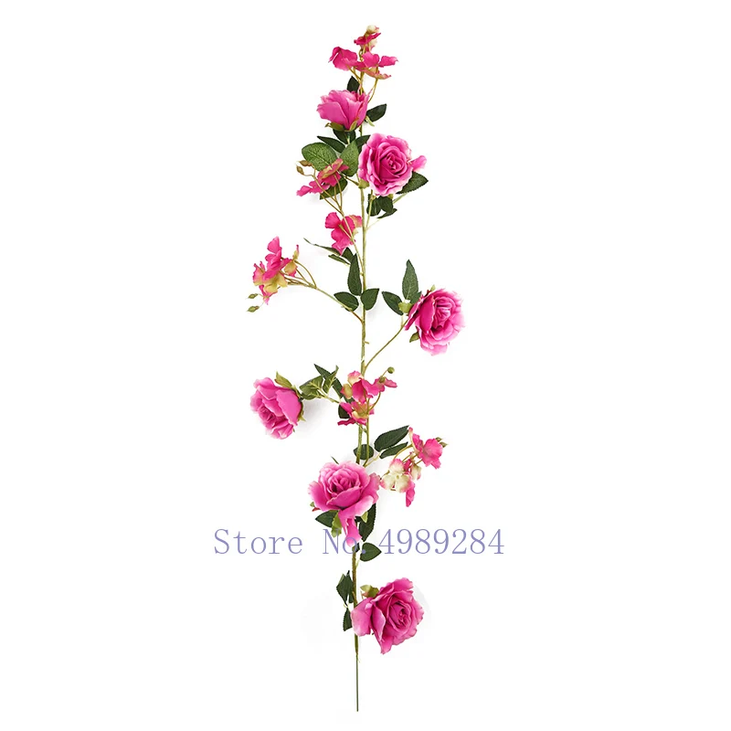 Искусственный цветок розы стены лозы струны открытый свадьба пластиковая