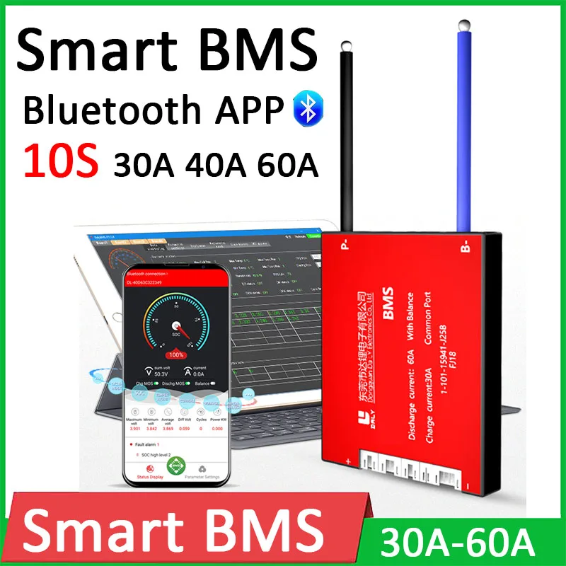 Защитная Плата smart BMS 10S устройство для защиты литий ионных и литиевых батарей 36 В