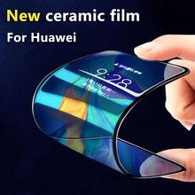 Película protectora de cerámica para Huawei P40 lite P30 P20 Honor 20 10 9X 9A 8X 30S, Protector de pantalla de cubierta completa, dureza antirotura