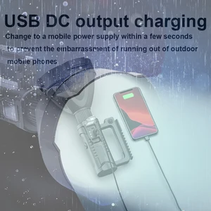 Мощный светодиодный фонарик, портативный фонарь P50, заряжаемый от USB, поисковой светильник, водонепроницаемый точесветильник светильник с базой, светильник онарик для рыбалки