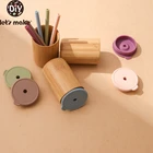 1 шт., детская деревянная бутылочка для воды, из силикона