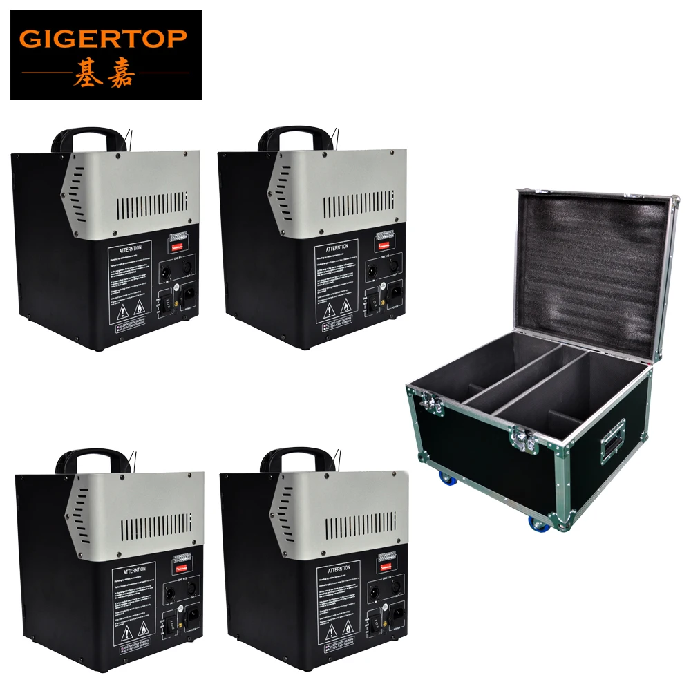 

4IN1 Flightcase Pack 2 Tube Fire Machine 2 Jet Nozzle Butane Flame Projector Stage Lighting Effect Machine 2 Channels