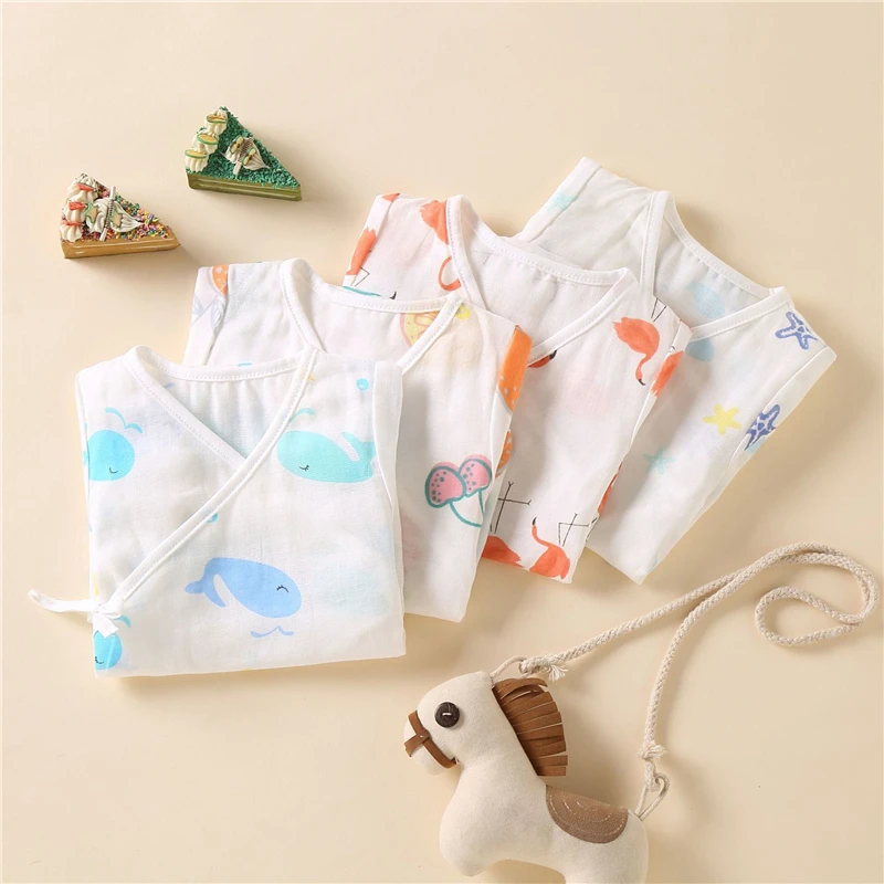 Летняя Милая новая детская одежда Bebe, комбинезоны, хлопковые кимоно с короткими рукавами, детская одежда для мальчиков и девочек