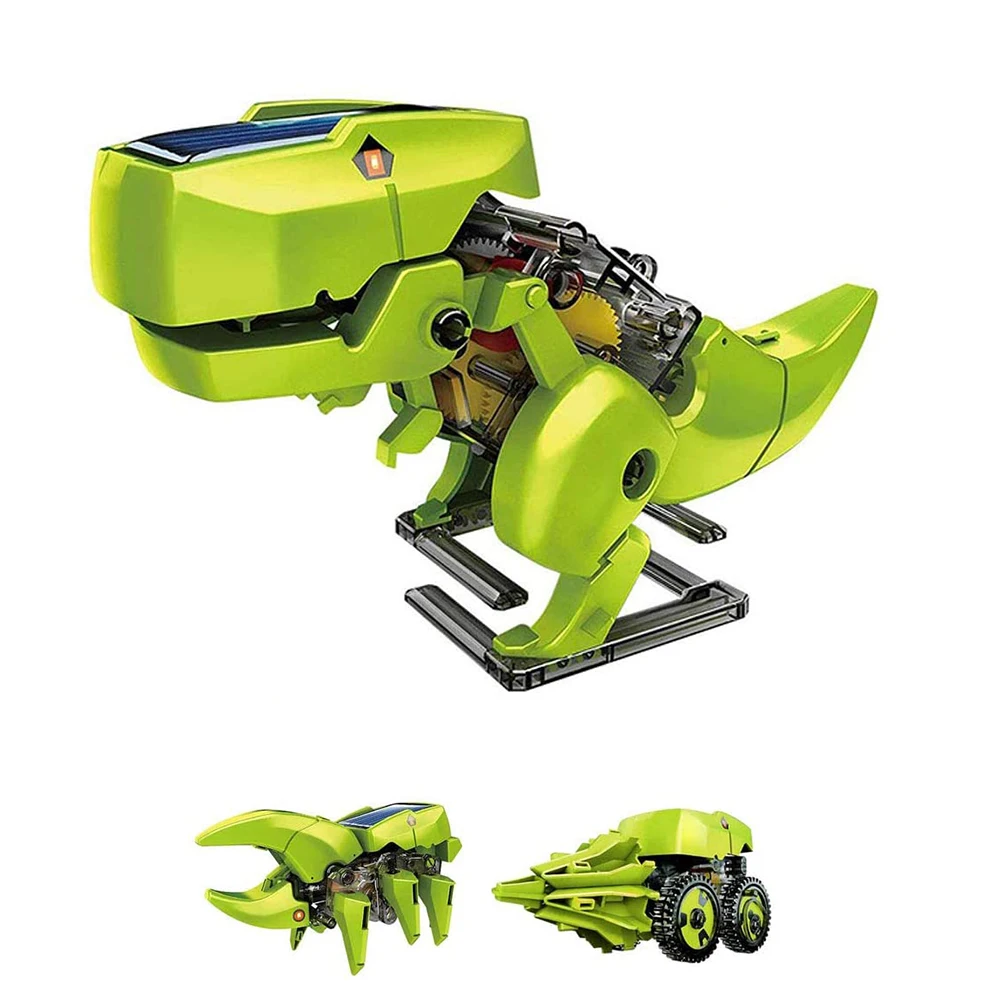 DIY Solar Energy Dinosaur Robot Toy 3-in-1 Educational Science Dinosaurs Animal Robotic Kit Child Assembly Model Building Toys | Игрушки и