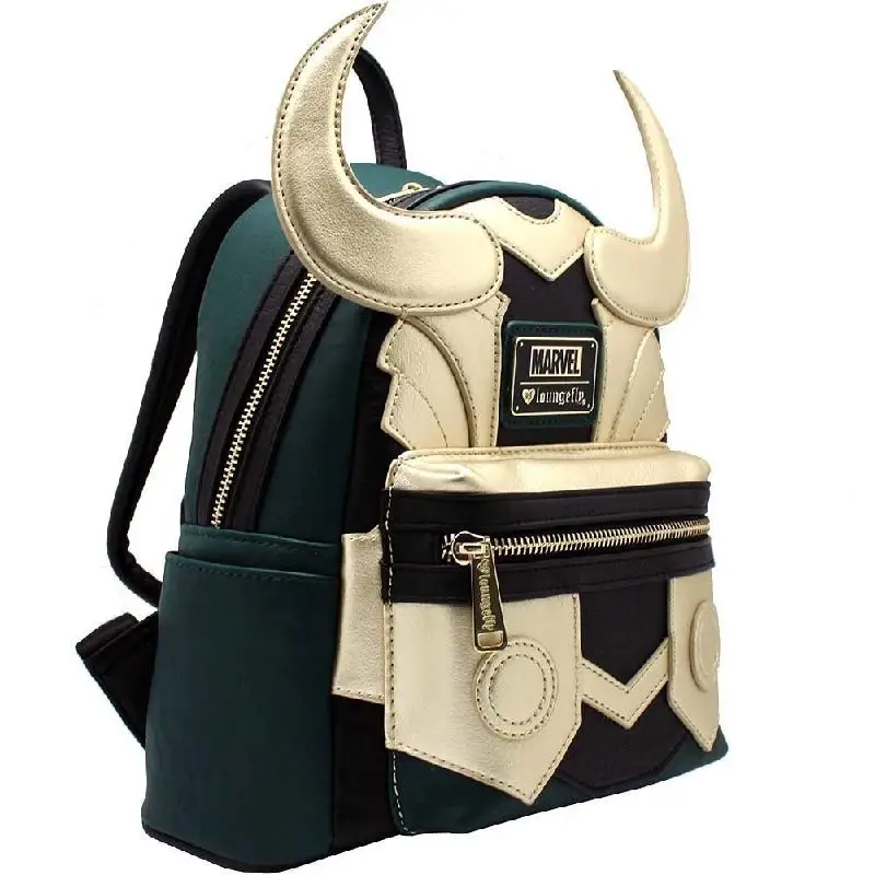 Disney Marvel Loki модель Тора из искусственной кожи рюкзак Ox Horn дорожная сумка для