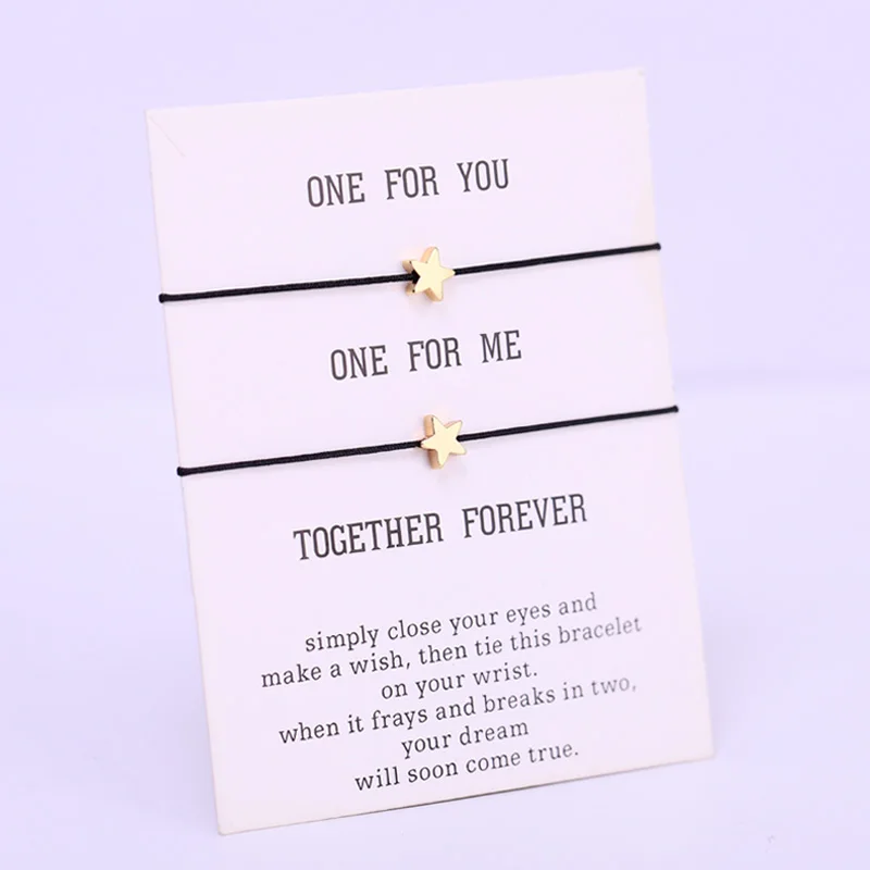(Набор) любовь звезда Дерево Сердце Браслеты пара лучшие друзья регулируемый