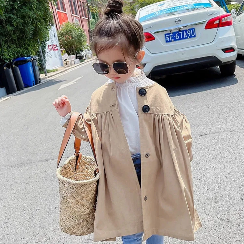 

Детская хлопковая куртка средней длины, с круглым вырезом