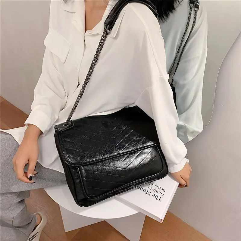 

Luxury Designer Women Chain Pu Leather Crossbody Bags High Quality Ladies Small Shoulder Bag Fashion Brand Female Messenger Bags