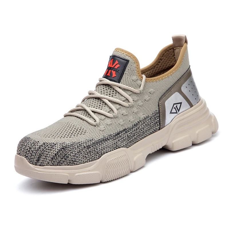 

Мужские кроссовки со стальным носком, дышащие защитные рабочие ботинки, Нескользящие рабочие ботинки, новинка 2021