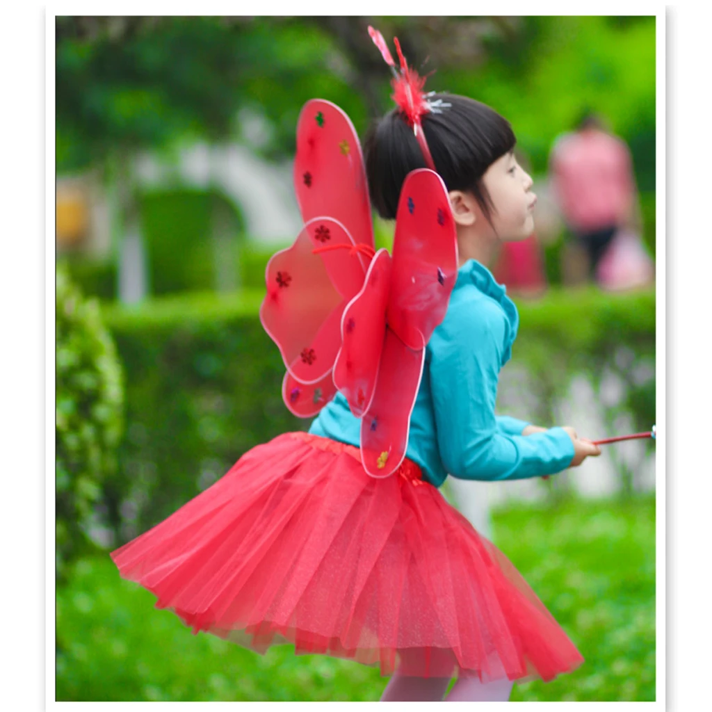 Комплект из 4 предметов с блестками и сказочным платьем принцессы для девочек