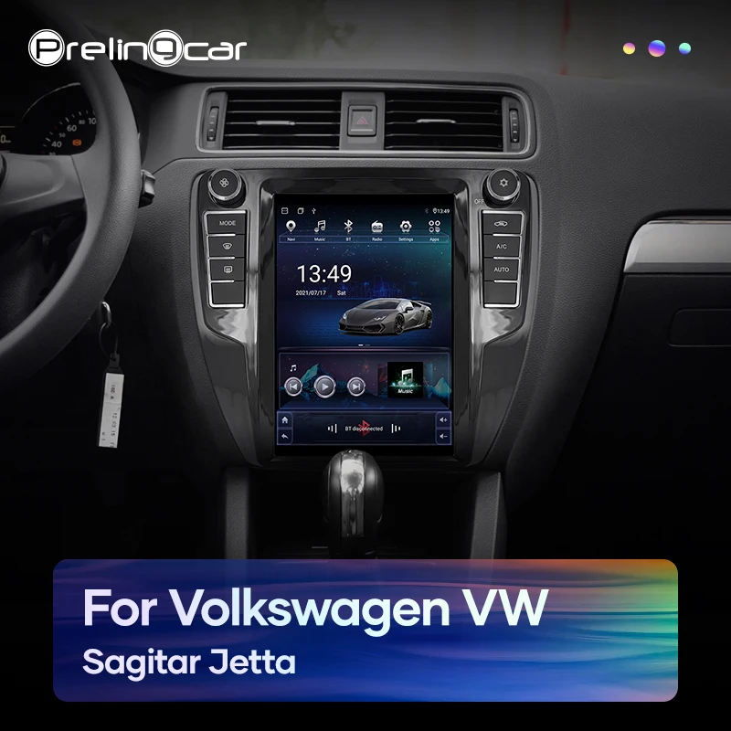 Автомобильный радиоплеер Android 10 для Volkswagen VW Sagitar Jetta мультимедийный видео
