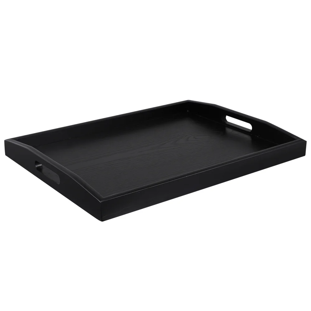 

1Pc Decorative Serving Plate Household Storage Plate Kitchen Accessory (Black)