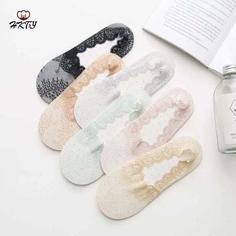 1 пара модные женские туфли для девочек летние Носки Стиль кружевное платье с