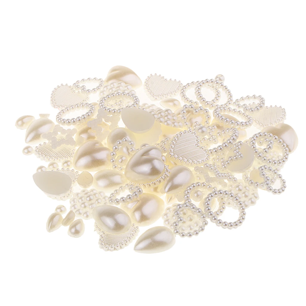 100 шт. в форме сердца плоская задняя часть Полимерные Подвески заколки для волос