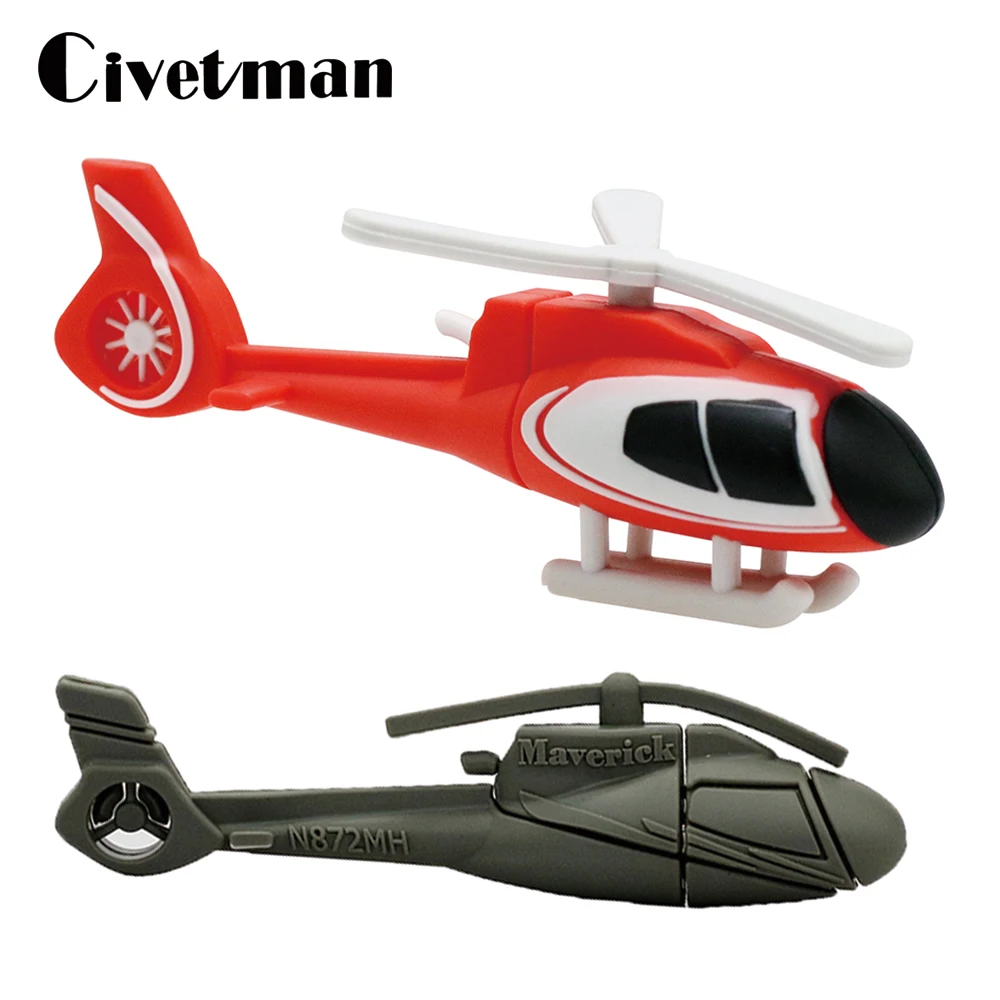 Мультяшный вертолет USB флэш накопитель 8 Гб оперативной памяти 16 встроенной 32 ГБ 64