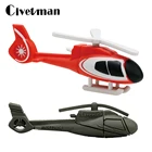 Мультяшный вертолет USB флэш-накопитель 8 Гб оперативной памяти, 16 Гб встроенной памяти, 32 ГБ, 64 ГБ, 128 ГБ флэш-накопитель самолет памяти жесткого диска 256 ГБ USB флэш-накопитель ребенка подарок