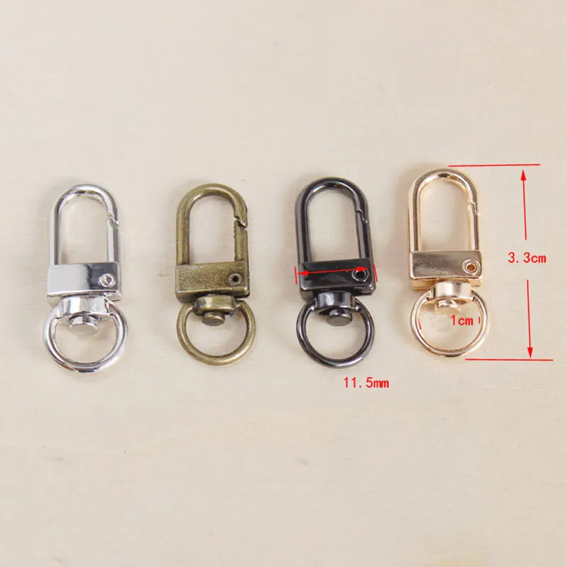 

Metal Swivel Eye Snap Hook Lobster Clasps Clips for Leather Craft Bag Strap Belt Webbing Keychain Buckle Bag Hardware Parts