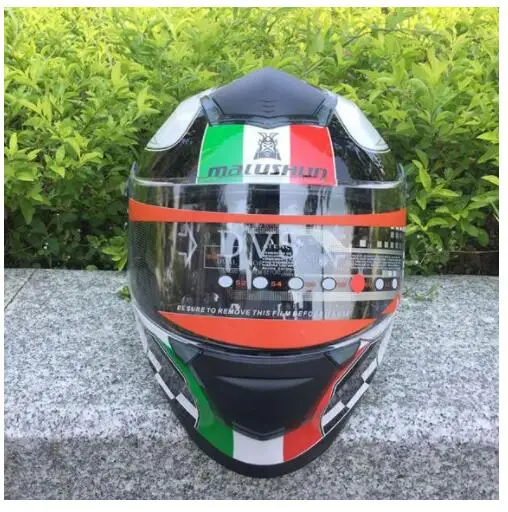 New red and green double lens motorcycle protection high-grade helmet electric full face 20 | Автомобили и мотоциклы