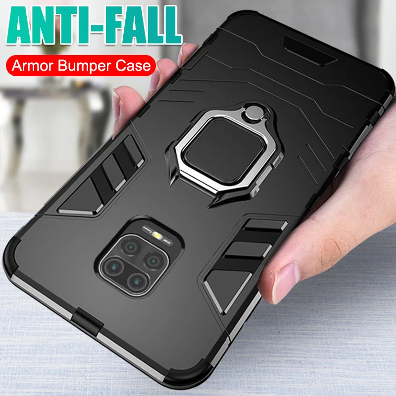 Металлический бронированный чехол с магнитным кольцом для Xiaomi Redmi Note 8 7 9 Pro Max 9s 8T