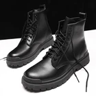 Новые мужские кожаные ботинки, зимняя обувь, мужские дизайнерские уличные ботильоны из воловьей кожи в байкерском стиле, военные тактические ботинки, большие размеры 38-48