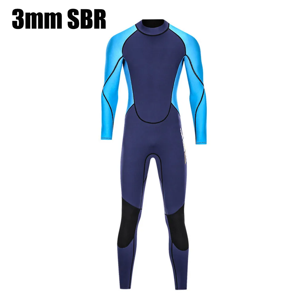 3mm SBR neoprene wetsuit men's one-piece warm swimsuit snorkeling surfing suit water sports sailing motorboat surfing wetsuit