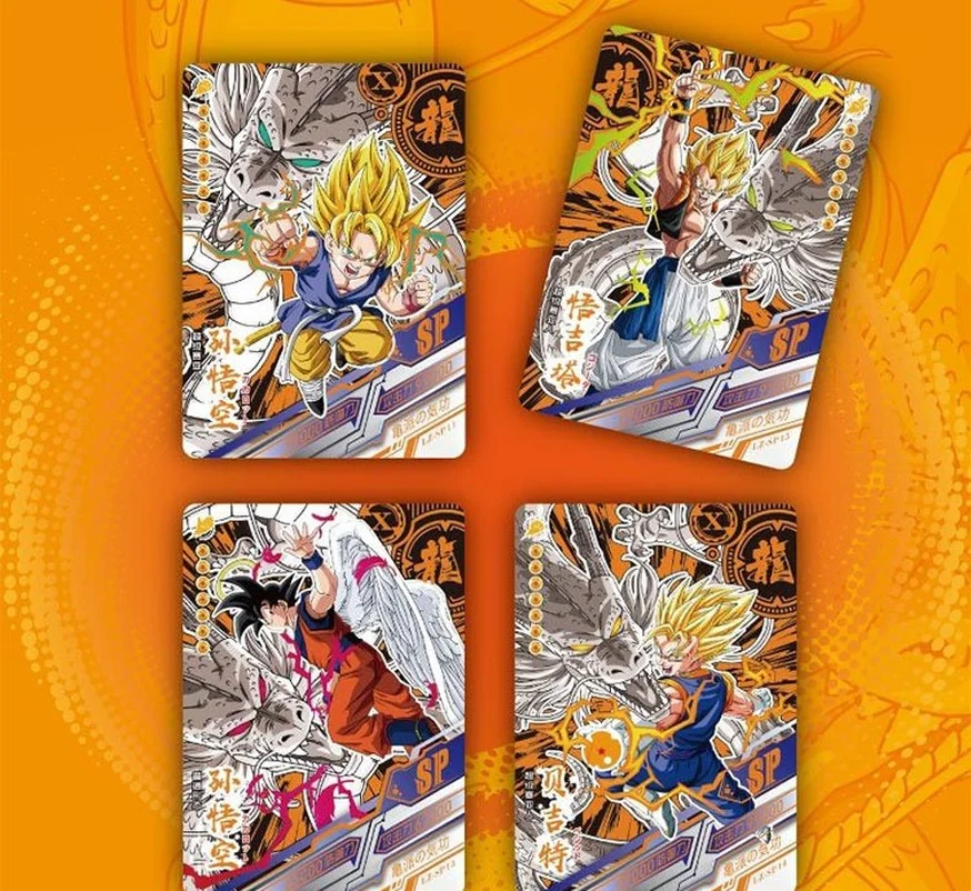 Tarjeta de Anime Dragon Ball, Edici&oacute;n de Colecci&oacute;n Caja Negra, 3D, Est&eacute;reo, Batalla Sobrenatural, Son Goku, TCG, Regalo de Vacaciones, 100 uds., Novedad-4