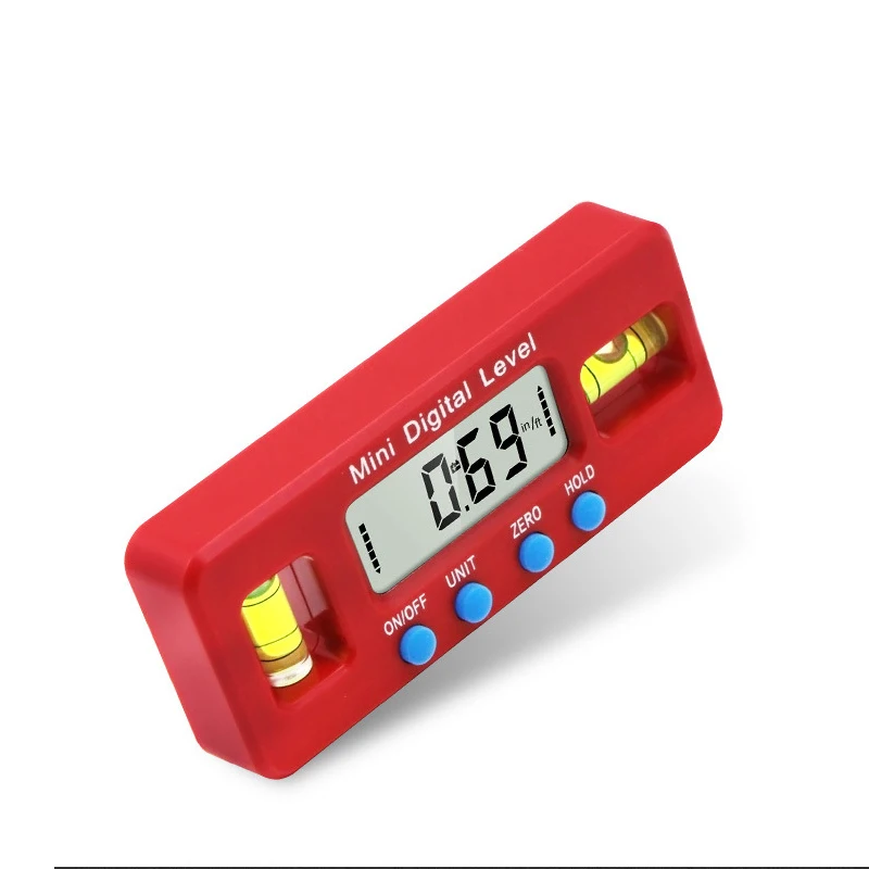 Junejour красный прецизионный цифровой транспортир Инклинометр водонепроницаемый