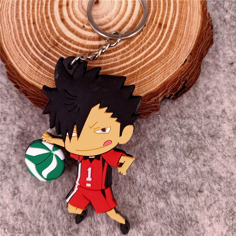 Anime Haikyuu PVC Keychain Hinata Oikawa Tooru Figure Pendant Key Chain Volleyball Boy Ring Fans Collection Holder Gift | Украшения и