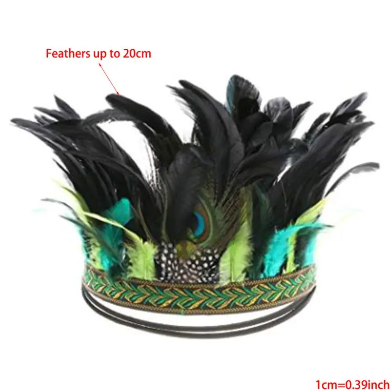 

Peacock Indian Feather Fascinator Decorative for Fancy Party 72XF