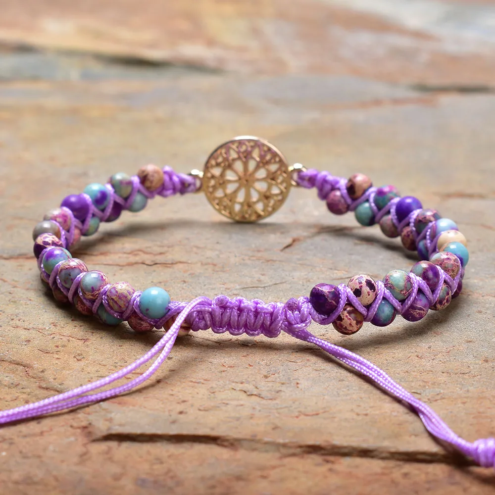 Женский браслет с подвеской в виде цветка | Украшения и аксессуары