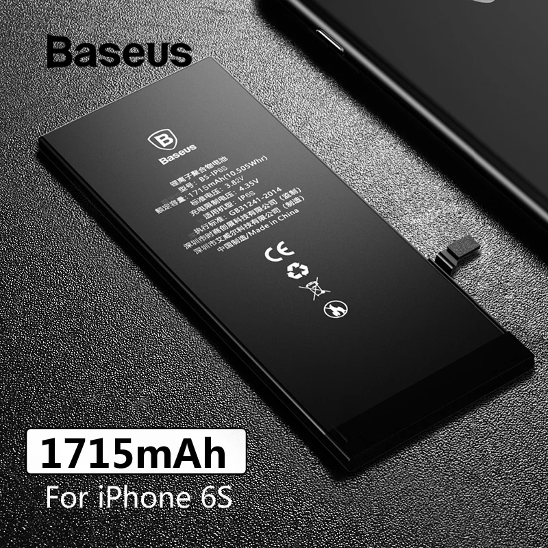 For iPhone 6s Baseus для iPhone 5S 6 6 S 7 Сменные батареи с бесплатной установкой набор инструментов Внутренняя батарея для iPhone 5S 6 6 S 7 - Цвет: For iPhone 6s