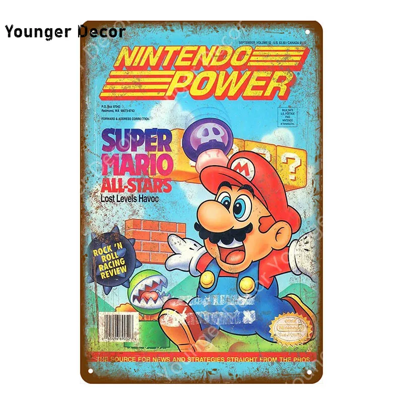 Японский постер для видеоигр Nintendo Power Super Mario настенный стикер Sega Gaming Gamer настенная