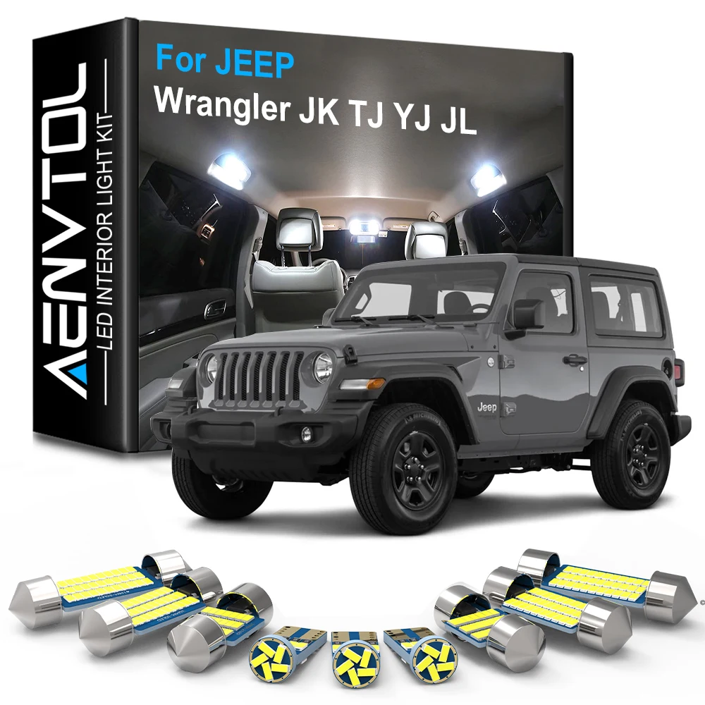 AENVTOL Canbus для Jeep Wrangler JK TJ YJ JL 1990 1994 1997 1998 2004 2005 2006 2007 2008 2013 аксессуары светодиодный
