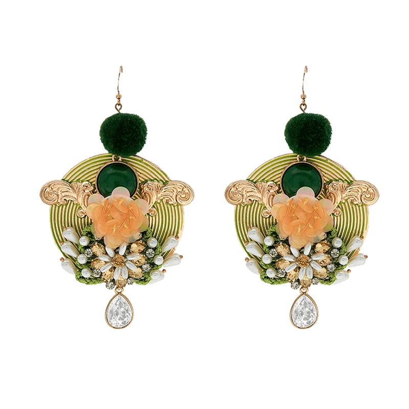 Женские серьги в стиле бохо большие висячие с подвеской на Рождество 2019 |