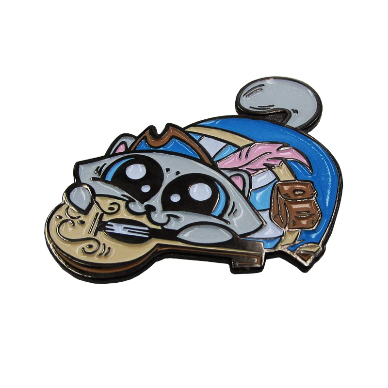Wholesale Custom kwaii Cute funny blue small cat music art black nickel soft enamel Lapel Pin | Дом и сад