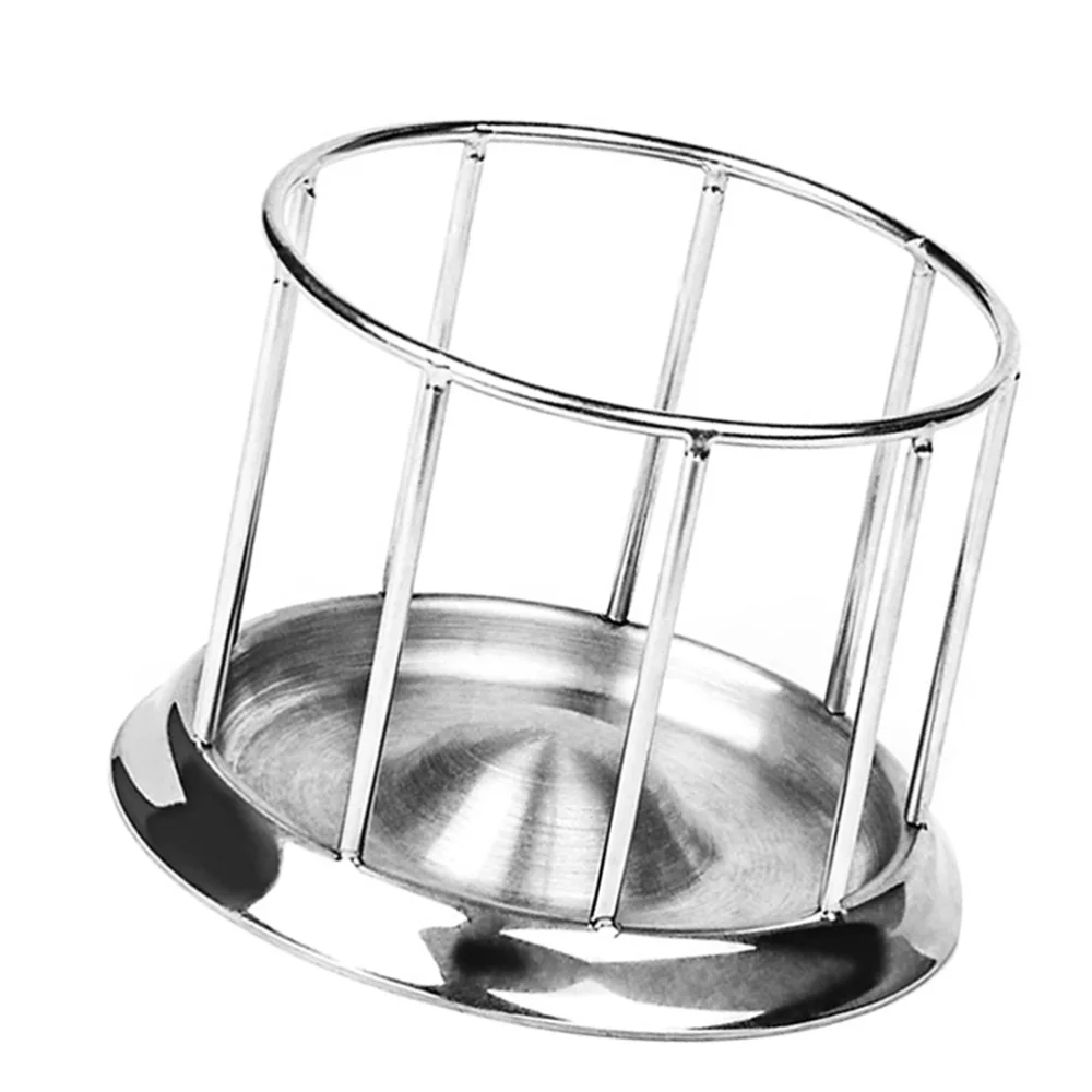 

1Pc Stainless Food Basin Tortoise Feeding Basin Reptile Food Dispenser (Silver)