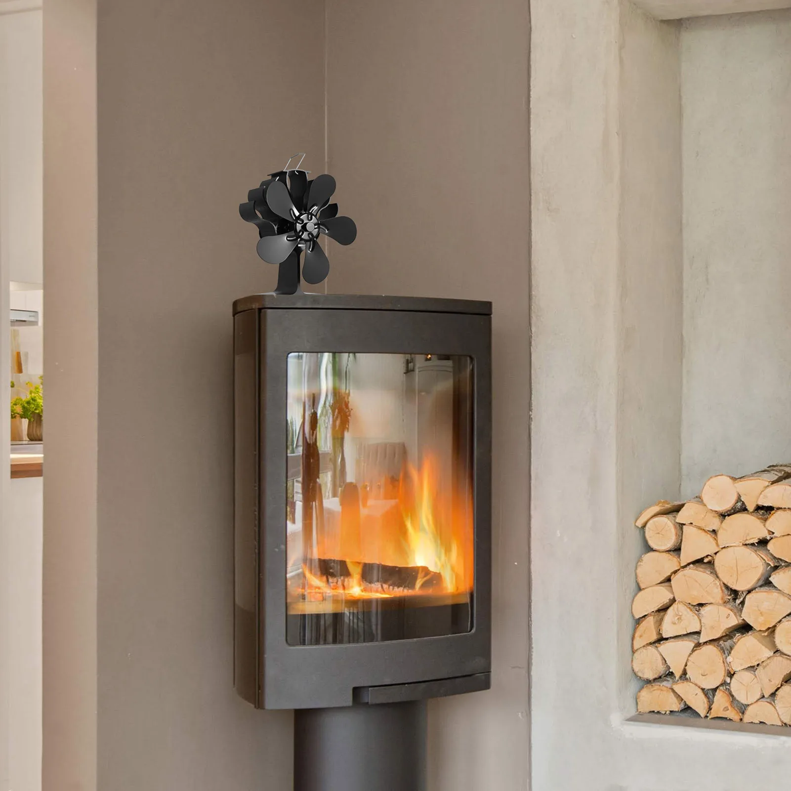 5-лопастной вентилятор для деревянной плиты с подогревом газонагнетатель