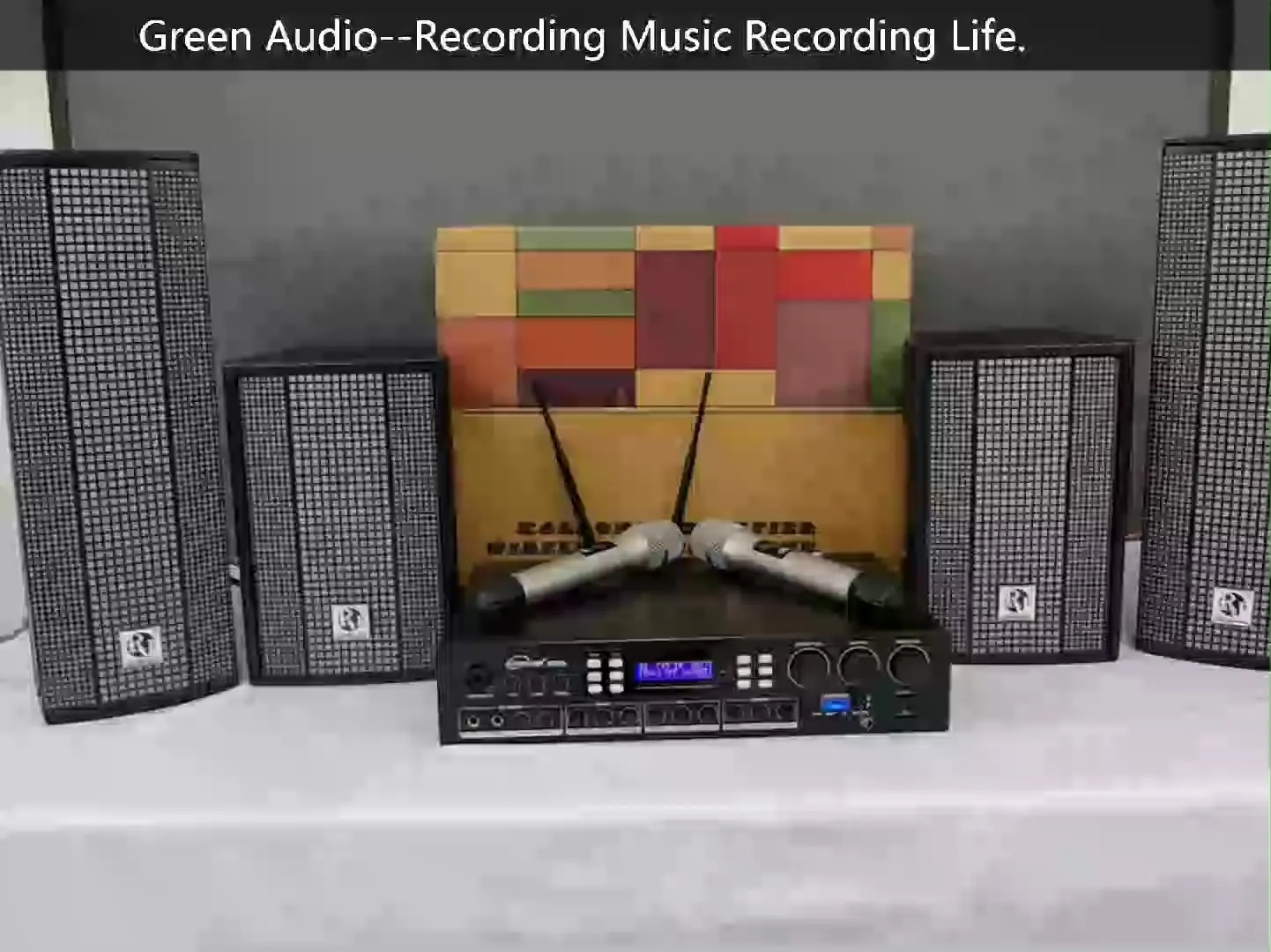

GAB-9040 Wireless System Set Professional Microphone 400W Power Amplifier Audio Speakers For Family Party Stage Meeting