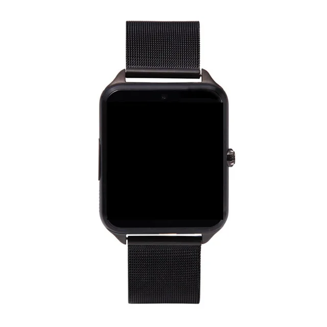 Горячая Распродажа Bluetooth Смарт часы Z60 для мужчин и женщин Bluetooth 2G Smartwatch поддержка SIM наручные часы для IOS Android с 16 ГБ TF картой - Цвет: Черный