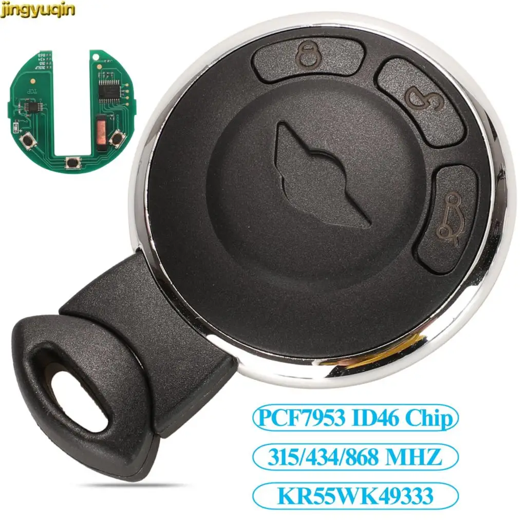 Jingyuqin умный дистанционный ключ KR55WK49333 PCF7953 ID46 чип для BMW MINI COOPER S ONE D CLUBMAN земляк