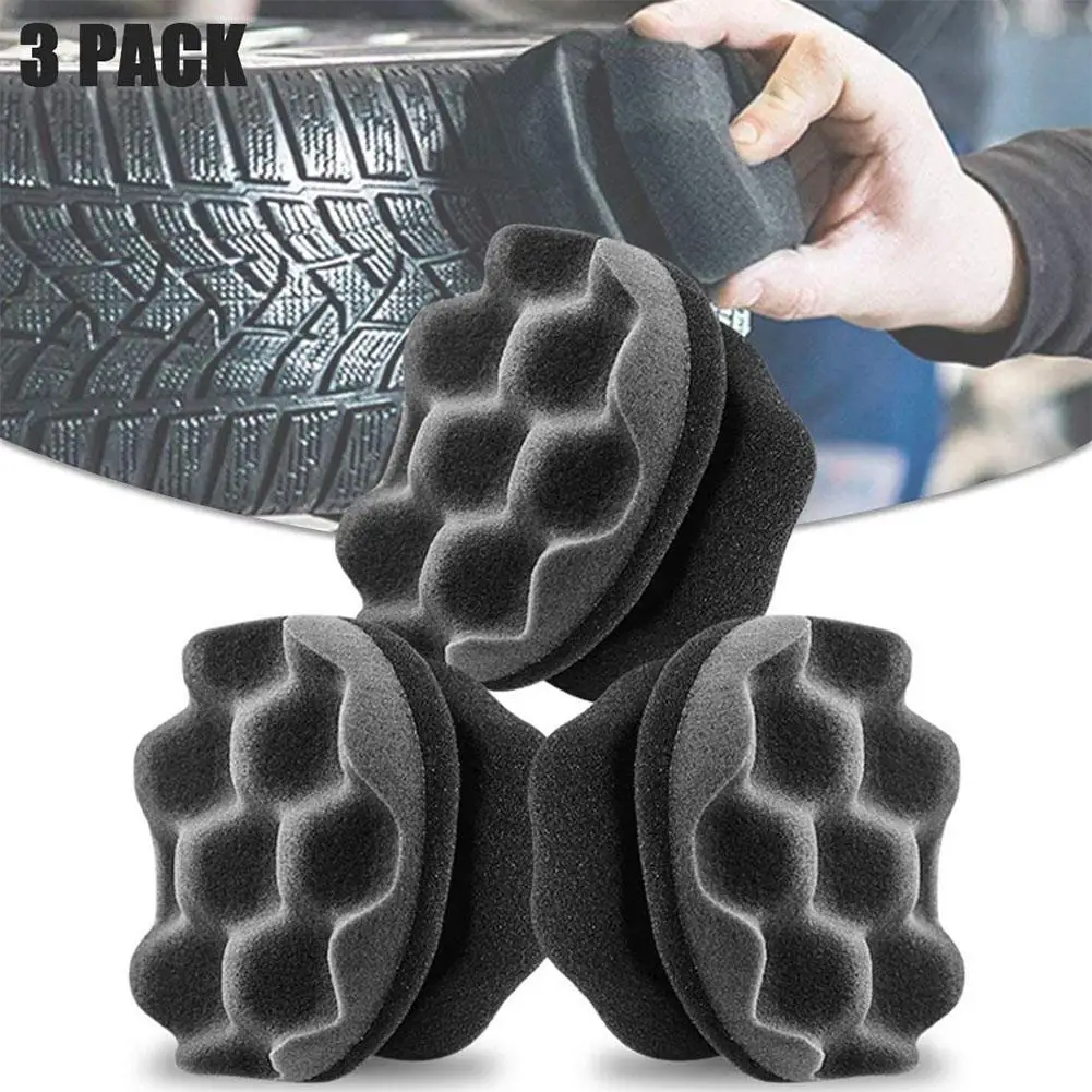 

Car Leather Wax Polishing Sponge Handle Dust Wash Brush Foam Sponge Auto Car Detailing Car Products Applicator Pad Tire Waxing