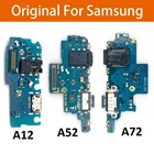 10 шт.лот, док-разъем Micro USB, зарядный порт, гибкий кабель, микрофонная плата для Samsung A52 A72 A12 A02 A32 4G