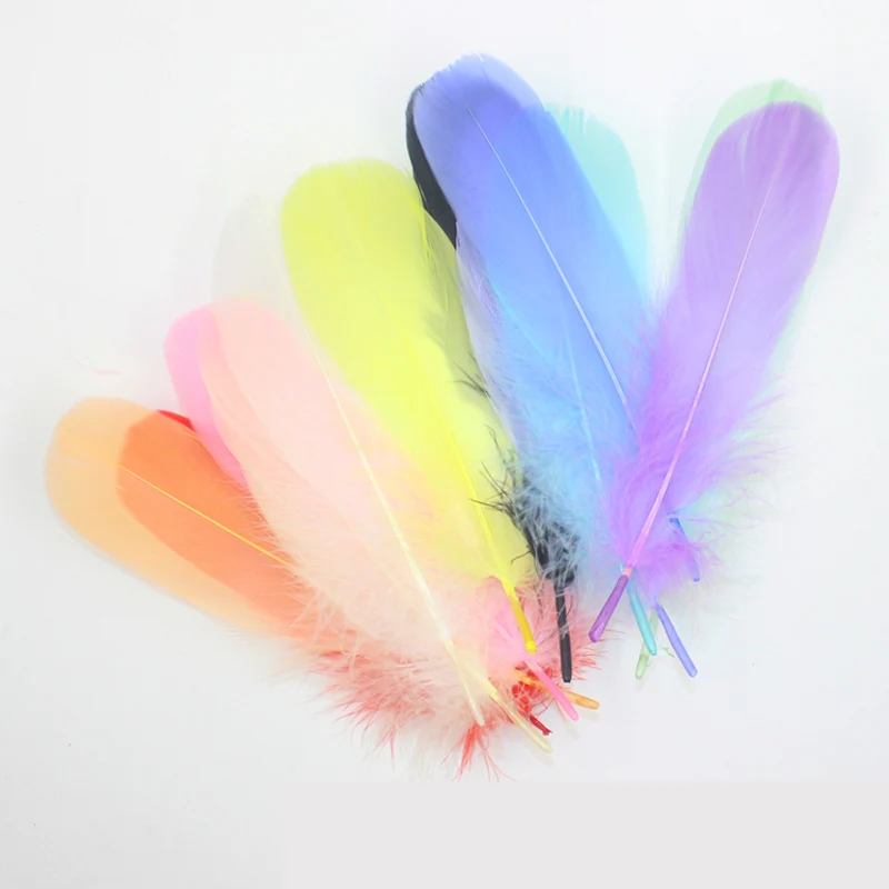 Sweet color mix 10p Натуральные гусиные перья для рукоделия Плюм 5-7 дюймов/13-18 см ювелирные изделия Одежда Аксессуары свадебные украшения 50 шт - Цвет: Sweet color mix 10p