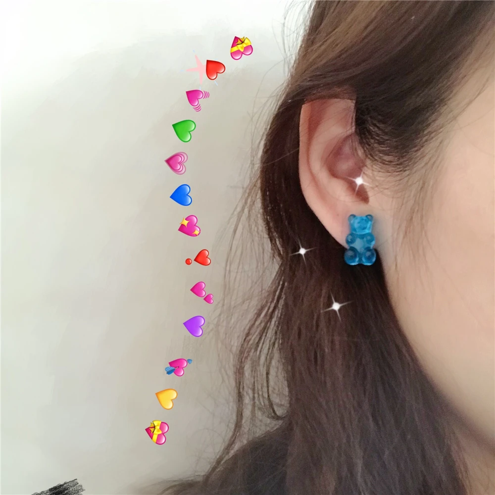 HZ новинка 2019 милые цветные акриловые заколки для волос с медвежонком аксессуары